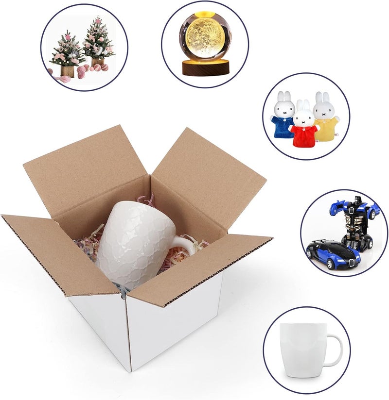 SPEPLA 6x6x6 Shipping Boxes for Small Business,40 Pack White Corrugated Cardboard Box for Packaging, Mailing, Storage - Image 5